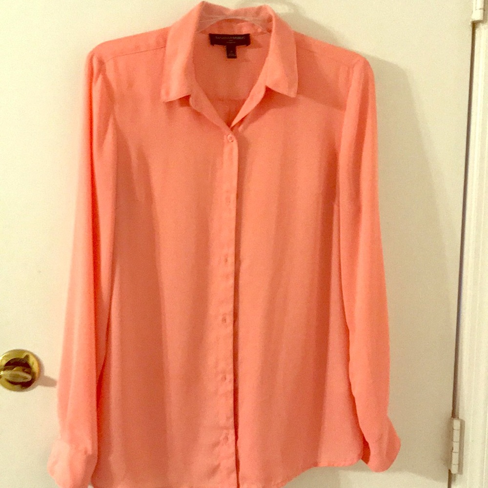 Banana Republic Salmon dress blouse